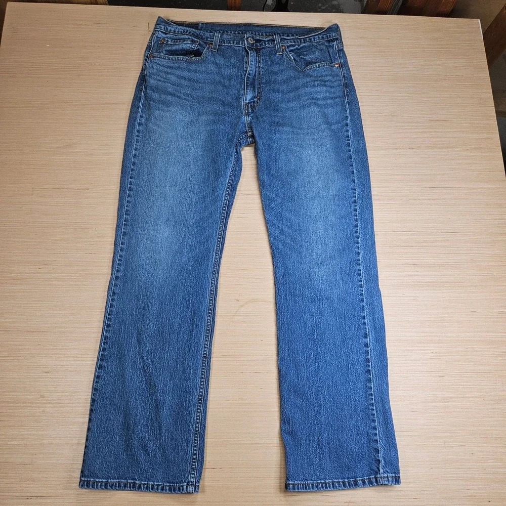 Levi's 527 Slim Bootcut Jeans Mens 36x32 Blue Denim Casual Workwear